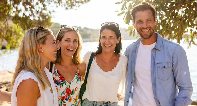 Language study holidays in Malta for adults in Sliema by the sea Adult participants on an adult language study holiday in Malta in Sliema by the sea during their free time
