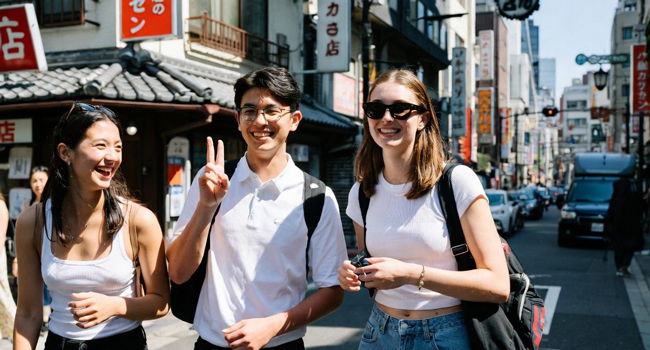 Language study holidays Tokyo Chiyoda with LISA! – city, shopping and unforgettable experiences in Japan Adults exploring Tokyo during a LISA! language study holiday enjoying city life, shopping and Japanese culture