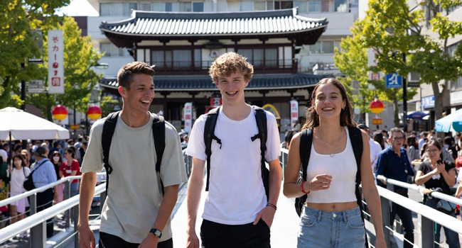 Language study holidays Tokyo Chiyoda with LISA! – temples, culture and unforgettable experiences in Japan Adults visiting a temple in Tokyo during a LISA! language study holiday exploring Japanese culture and landmarks